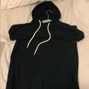 Black t shirt sweater dress hoodie and pockets